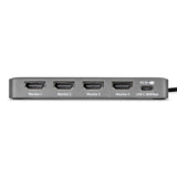 StarTech.com USB-C to Quad-Monitor Workstation Adapter, 4K 60Hz HDMI, 140W PD Passthrough for Laptop Charging, USB Port for Wireless Keyboard / Mouse, TAA