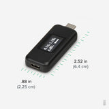 Plugable Technologies USB C Power Meter Tester for Monitoring USB-C Connections up to 240W - Digital Multimeter Tester for USB-C Cables, Laptops, Phones, Chargers - Driverless