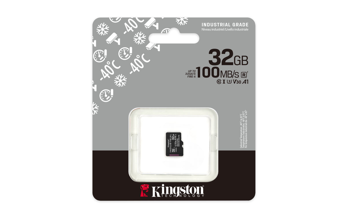 Kingston Technology 32GB microSDHC Industrial C10 A1 pSLC Card Single Pack w/o Adapter