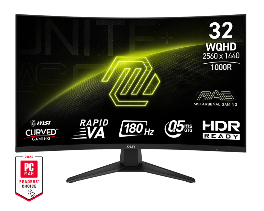 MSI MAG 325CQF computer monitor 80 cm (31.5") 2560 x 1440 pixels Wide Quad HD Black