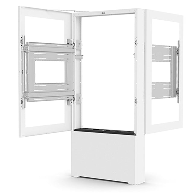 Chief ImpactTM Floor Mounted Back-to-Back Kiosk, Portrait 55" White