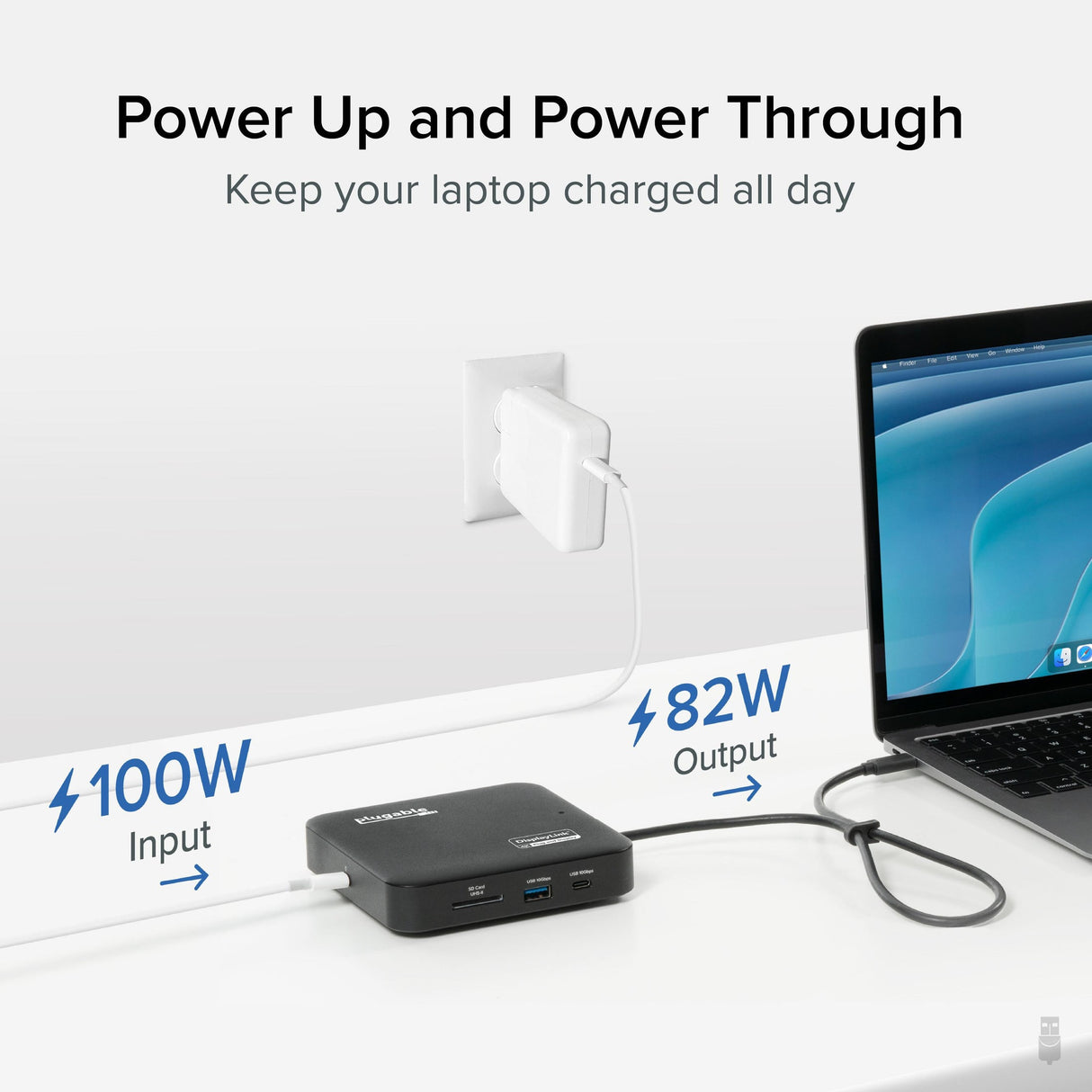 Plugable Technologies 7-in-1 USB C Docking Station Dual Monitor - Dual HDMI Dock is Compatible with Mac and Windows, USB4, Thunderbolt or USB-C, 100W PD, 2x HDMI, 1x USB-C, 1Gbps Ethernet, 1x USB 3.0, 1x SD Card