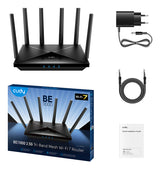 Cudy WR11000 wireless router 2.5 Gigabit Ethernet Tri-band (2.4 GHz / 5 GHz / 6 GHz) Black