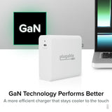 Plugable Technologies PS-EPR-140C1 mobile device charger Universal White AC Fast charging Indoor