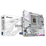 GIGABYTE Z890M AORUS ELITE WIFI7 ICE Motherboard - Supports Intel Core Ultra (Series 2) CPUs, 12+1+2 phases VRM, up to 8800MHz DDR5 (OC), 1xPCIe 5.0 + 2xPCIe 4.0, Wi-Fi 7, 2.5GbE LAN, USB 4