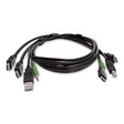 StarTech.com 10ft (3m) Dual-HDMI KVM Cable, USB 2.0, 3.5mm Audio, Universally Compatible Combo Cable for KVM Switches, TAA Compliant