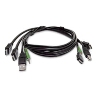 StarTech.com 10ft (3m) Dual-HDMI KVM Cable, USB 2.0, 3.5mm Audio, Universally Compatible Combo Cable for KVM Switches, TAA Compliant