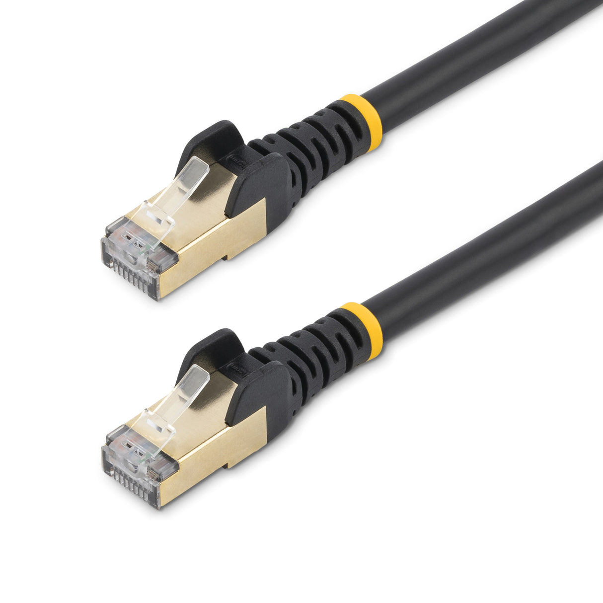 StarTech.com 10ft CAT6a Ethernet Cable - 10 Gigabit Shielded Snagless RJ45 100W PoE Patch Cord - 10GbE STP Network Cable w/Strain Relief - Black Individually Tested/Wiring is UL Certified/TIA
