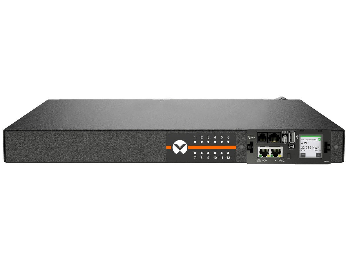 Vertiv Geist MNS5M1R5-12S203-2ST5A0H10-S power distribution unit (PDU) 12 AC outlet(s) 0U Black