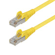 StarTech.com 50ft Yellow CAT6a Ethernet Cable, Snagless RJ45, 10GbE, 100W PoE++, S/FTP, LSZH, 27AWG Pure Bare Copper Wire, 500MHz, Shielded Network Patch Cord w/Strain Reliefs, Individually Tested/ETL Verified