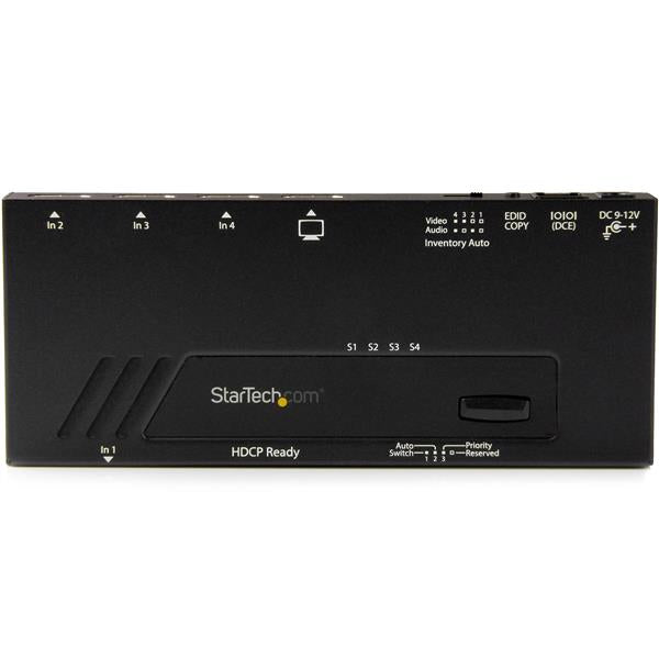 StarTech.com 4-Port HDMI Automatic Video Switch - 4K with Fast Switching - TAA