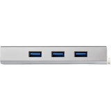 StarTech.com 3-Port USB Hub with Ethernet, USB-A Ports, Gigabit Ethernet/GbE, USB 5Gbps, Rugged Design, Bus-Powered, Portable Laptop USB 3.0 Hub