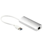 StarTech.com 3-Port USB Hub with Ethernet, USB-A Ports, Gigabit Ethernet/GbE, USB 5Gbps, Rugged Design, Bus-Powered, Portable Laptop USB 3.0 Hub
