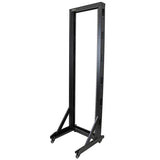 StarTech.com 42U 2-Post Open Frame Server Rack, 19in Rolling IT Rack with 661lb (300kg) Weight Capacity, Space-Saving Floor-Standing Network Rack