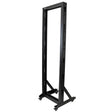 StarTech.com 42U 2-Post Open Frame Server Rack, 19in Rolling IT Rack with 661lb (300kg) Weight Capacity, Space-Saving Floor-Standing Network Rack