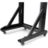 StarTech.com 42U 2-Post Open Frame Server Rack, 19in Rolling IT Rack with 661lb (300kg) Weight Capacity, Space-Saving Floor-Standing Network Rack