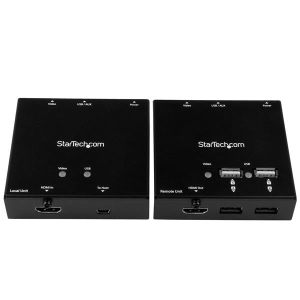 StarTech.com HDMI over CAT6 Extender with 4-port USB Hub - 165 ft (50m) - 1080p - TAA