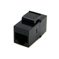 Inline Coupler Keystone Jack, Cat6 UTP Black 5PK