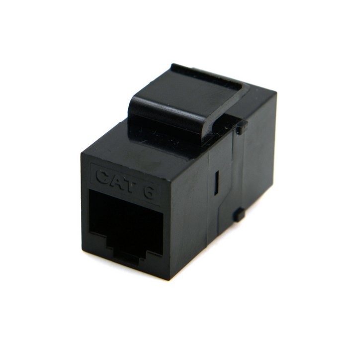 Inline Coupler Keystone Jack, Cat6 UTP Black  5PK