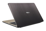 ASUS X540BA-RB94 laptop AMD A9 A9-9425 39.6 cm (15.6") HD 8 GB DDR4-SDRAM 1 TB HDD Wi-Fi 5 (802.11ac) Windows 10 Black, Chocolate