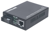 Intellinet Gigabit Ethernet WDM Bi-Directional Single Mode Media Converter, 10/100/1000Base-Tx to 1000Base-Lx (SC) Single-Mode, 20km, WDM (Rx1550/Tx1310)
