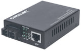 Intellinet Gigabit Ethernet Single Mode Media Converter, 10/100/1000Base-T to 1000Base-Lx (SC) Single-Mode, 20km