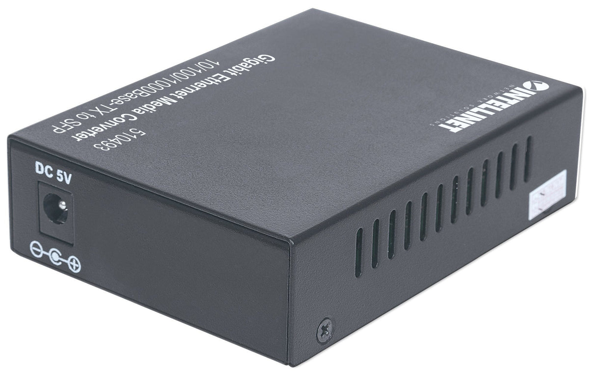 Intellinet Gigabit Ethernet to SFP Media Converter, 10/100/1000Base-Tx to SFP slot, empty