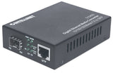 Intellinet Gigabit Ethernet to SFP Media Converter, 10/100/1000Base-Tx to SFP slot, empty