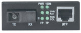 Intellinet Fast Ethernet WDM Bi-Directional Single Mode Media Converter, 10/100Base-Tx to 100Base-Fx (SC) Single-Mode, 20 km (12.4 mi.), WDM (Rx1310/Tx1550)