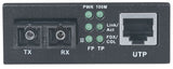 Intellinet Fast Ethernet Single Mode Media Converter, 10/100Base-Tx to 100Base-Fx (SC) Single-Mode, 20km
