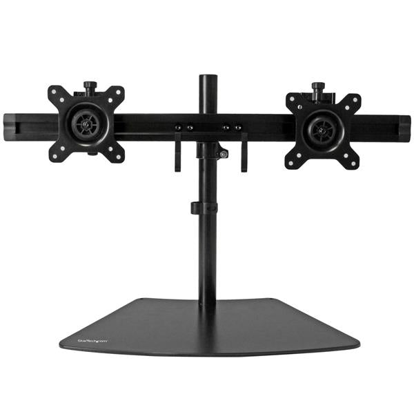 StarTech.com Dual-Monitor Stand - Horizontal - Black - For up to 24" (17.6lb/8kg) Displays