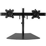 StarTech.com Dual-Monitor Stand - Horizontal - Black - For up to 24" (17.6lb/8kg) Displays