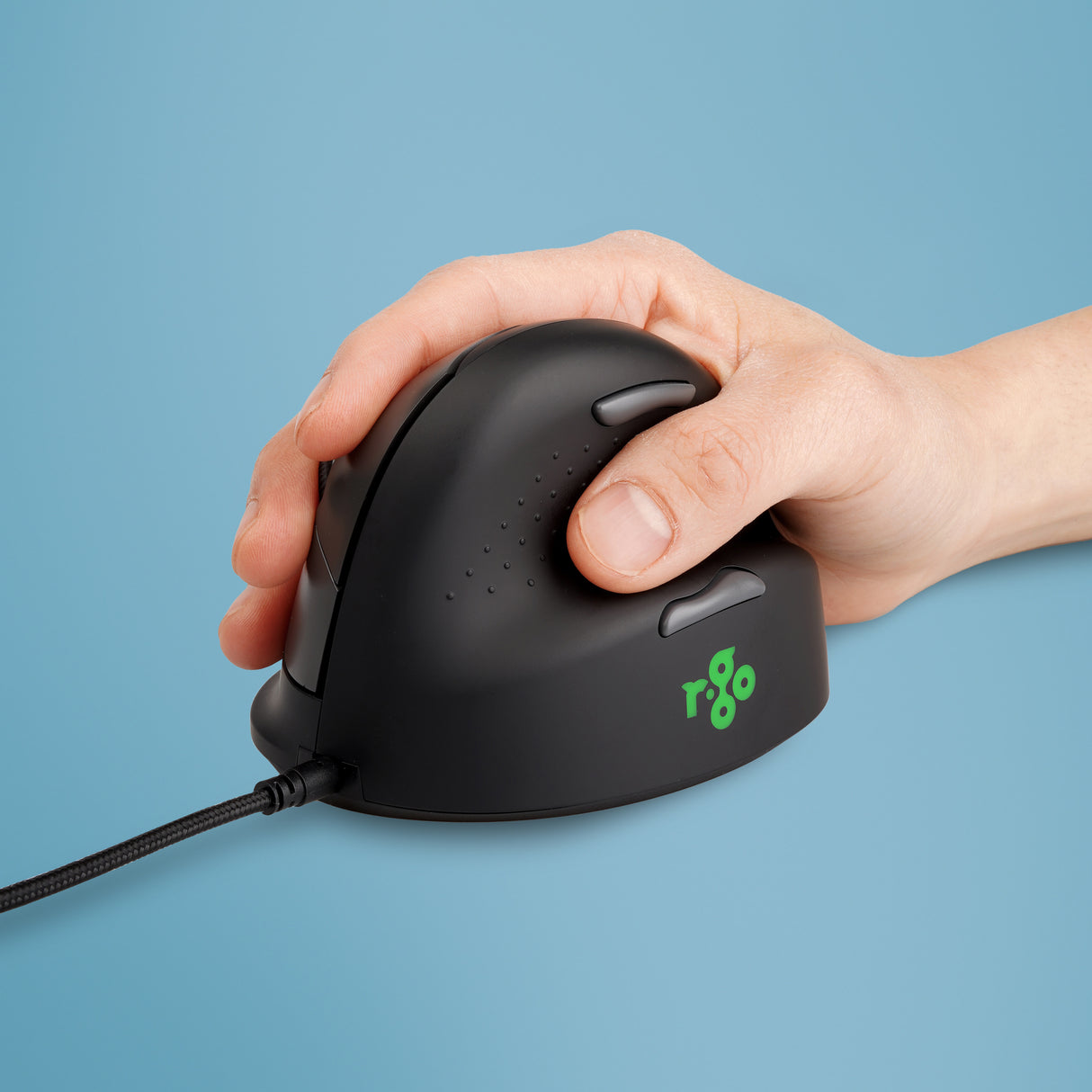 R-Go Tools Ergonomic mouse R-Go HE Break with break software, medium (hand size 165-185 mm), right-handed, Wired, black