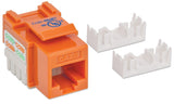 Intellinet Keystone Jack, Cat6, UTP, Punch-down, Orange