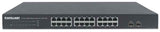 Intellinet 24-Port Gigabit Ethernet Switch with 2 SFP Ports, 24 x 10/100/1000 Mbps RJ45 Ports + 2 x SFP, IEEE 802.3az (Energy Efficient Ethernet), 19" Rackmount, Metal