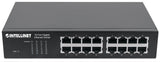Intellinet 16-Port Gigabit Ethernet Switch, 16-Port RJ45 10/100/1000 Mbps, IEEE 802.3az Energy Efficient Ethernet, Desktop, 19" Rackmount
