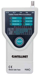 Intellinet 5-in-1 Cable Tester, Tests 5 Commonly Used Network RJ45 and Computer Cables