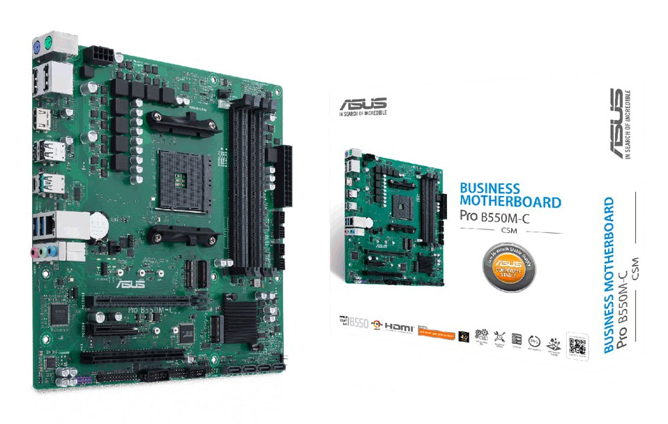ASUS PRO B550M-C/CSM AMD B550 Socket AM4 micro ATX