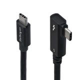 StarTech.com 2.6ft (80cm) Right Angle Thunderbolt 5 Cable, 80Gbps/Up to 120Gbps, 240W PD, 8K 60Hz, Certified Thunderbolt Cable, Compatible w/Thunderbolt 4/USB4/USB-C