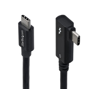 StarTech.com 2.6ft (80cm) Right Angle Thunderbolt 5 Cable, 80Gbps/Up to 120Gbps, 240W PD, 8K 60Hz, Certified Thunderbolt Cable, Compatible w/Thunderbolt 4/USB4/USB-C