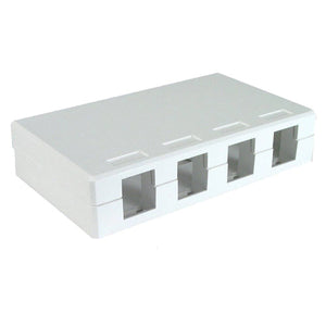 Surface Mount Box White 4- Port