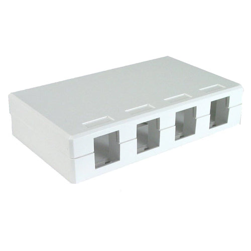 Surface Mount Box White 4- Port