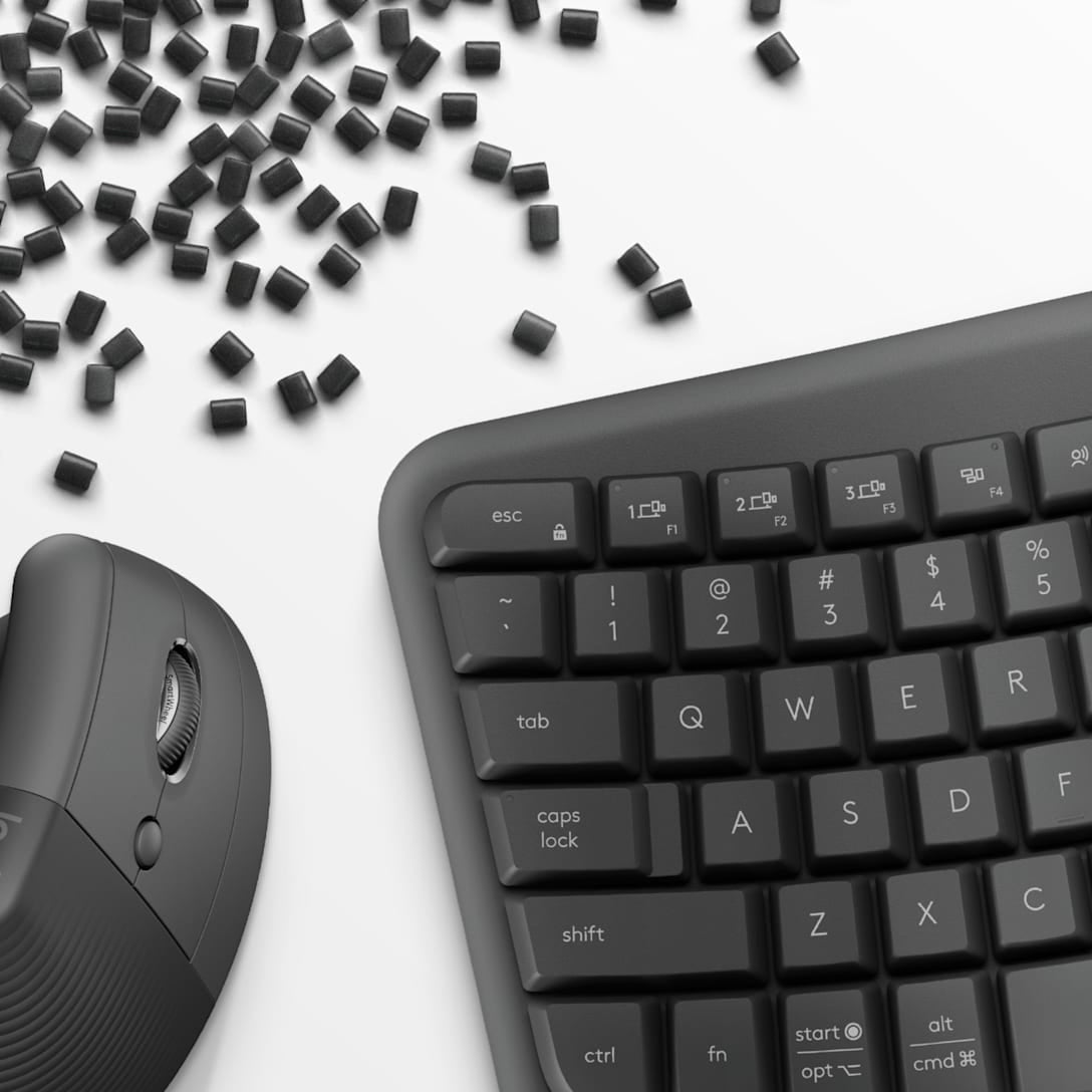 Logitech Wave Keys and Lift Combo keyboard Mouse included Universal Bluetooth QWERTY US English Graphite