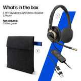 HP Poly Mission 825 Stereo USB Wired Headset (Bulk)