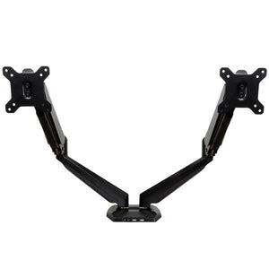 StarTech.com Desk Mount Dual Monitor Arm with USB & Audio, Desk Clamp VESA Mount for up to 32" (17.6lb/8kg) Displays, Ergonomic Full Motion Dual Monitor Arm - Black