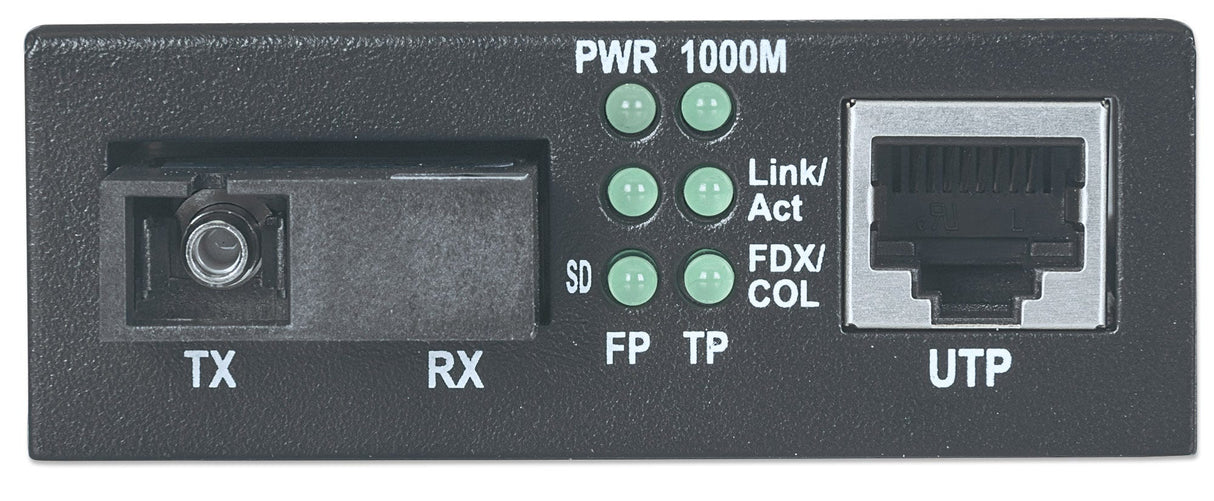 Intellinet Gigabit Ethernet WDM Bi-Directional Single Mode Media Converter, 10/100/1000Base-Tx to 1000Base-Lx (SC) Single-Mode, 20km, WDM (Rx1310/Tx1550)
