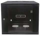 Intellinet 19" Network Cabinet - Wall Mount (Double Section Hinged Swing Out), 6U, 600mm Deep, Black, Flatpack, Max 30kg, Swings out for access to back of cabinet when installed on wall, Rack, Usable Depth 385mm, Parts for wall installation not...