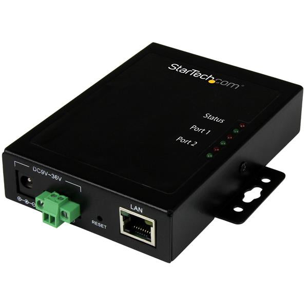 StarTech.com 2-Port Serial-to-IP Ethernet Device Server - RS232 - Metal and Mountable - TAA