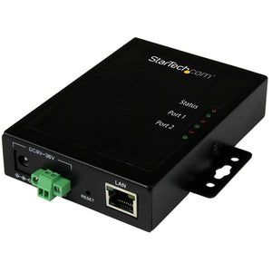 StarTech.com 2-Port Serial-to-IP Ethernet Device Server - RS232 - Metal and Mountable - TAA