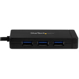 StarTech.com 3-Port USB-C Hub with Gigabit Ethernet - USB-C to 3x USB-A - USB 3.0 (5Gbps) - Includes Power Adapter - TAA